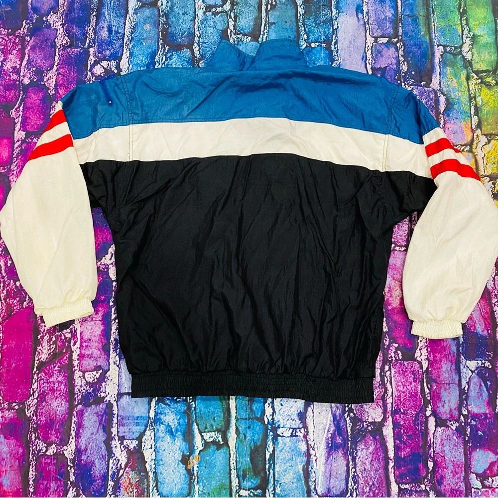 Vintage Lavon Sport Sportswear Windbreaker Jacket Geometric medium Nylon - Picture 5 of 6